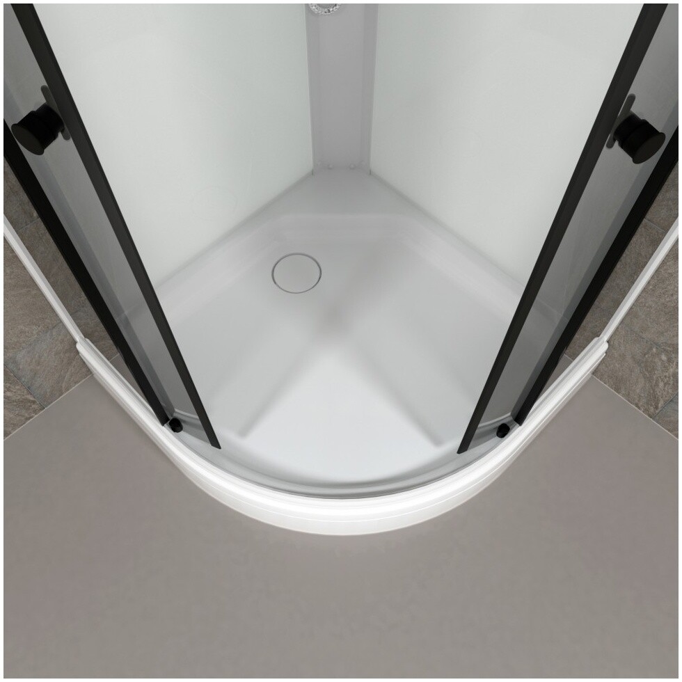 Душевая кабина четверть круга с низким поддоном 90х90 см белая Triton "Грэй А" Щ0000066462 - изображение 7