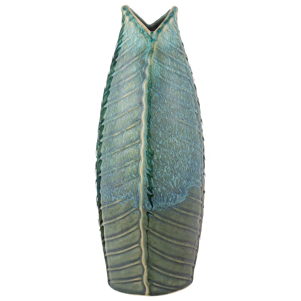 Ваза декоративная керамическая 27 см зеленая ARM-146-1868