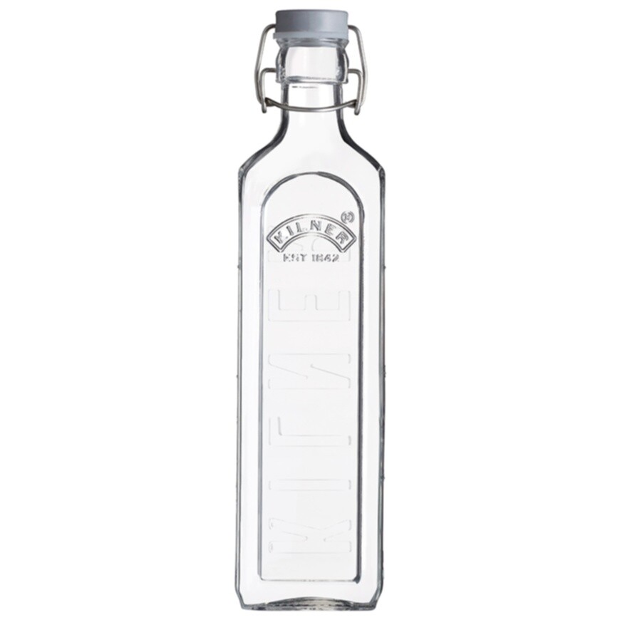Бутылка с мерными делениями 1 л прозрачная Clip top