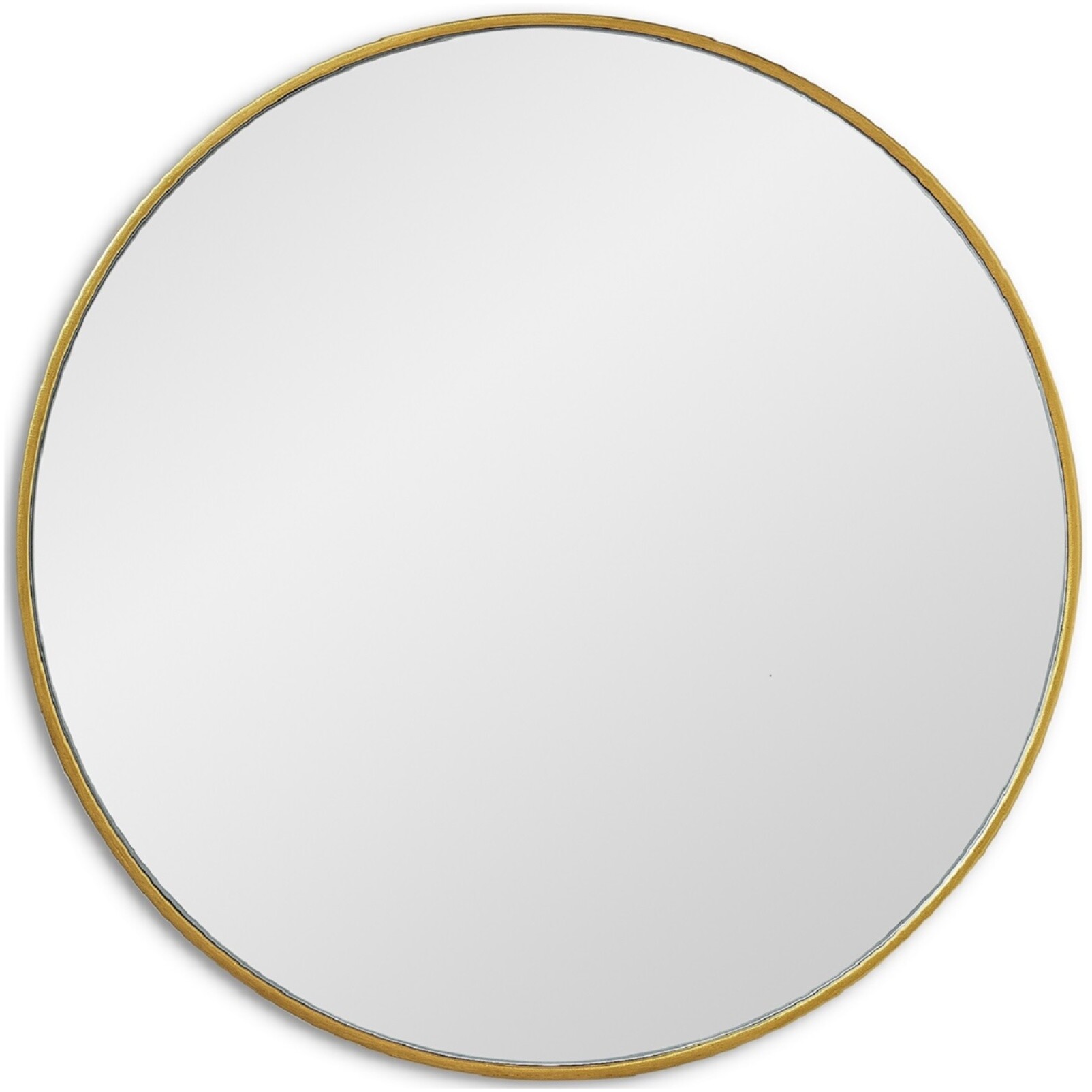 Зеркало настенное круглое в тонкой раме 90 см золото Ala L Gold Smal