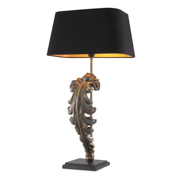 Настольная лампа черная, латунь Beau Site Vintage Incl Shade 116261