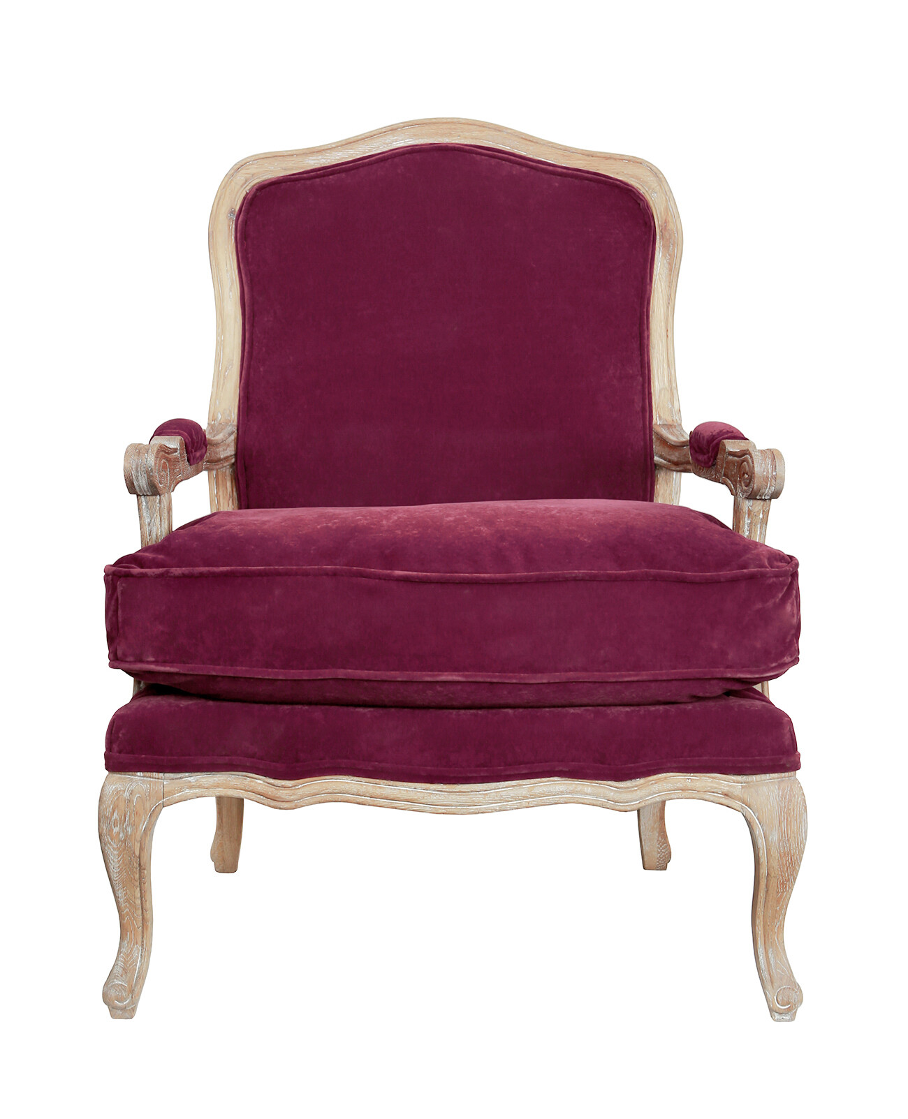 Кресло мягкое с деревянными подлокотниками фиолетовое Nitro Purple