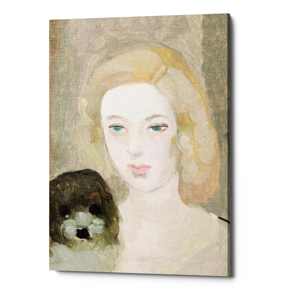 Картина на холсте 50х75 см разноцветная &quot;Портрет Бертье де Совиньи с собакой Кики&quot;