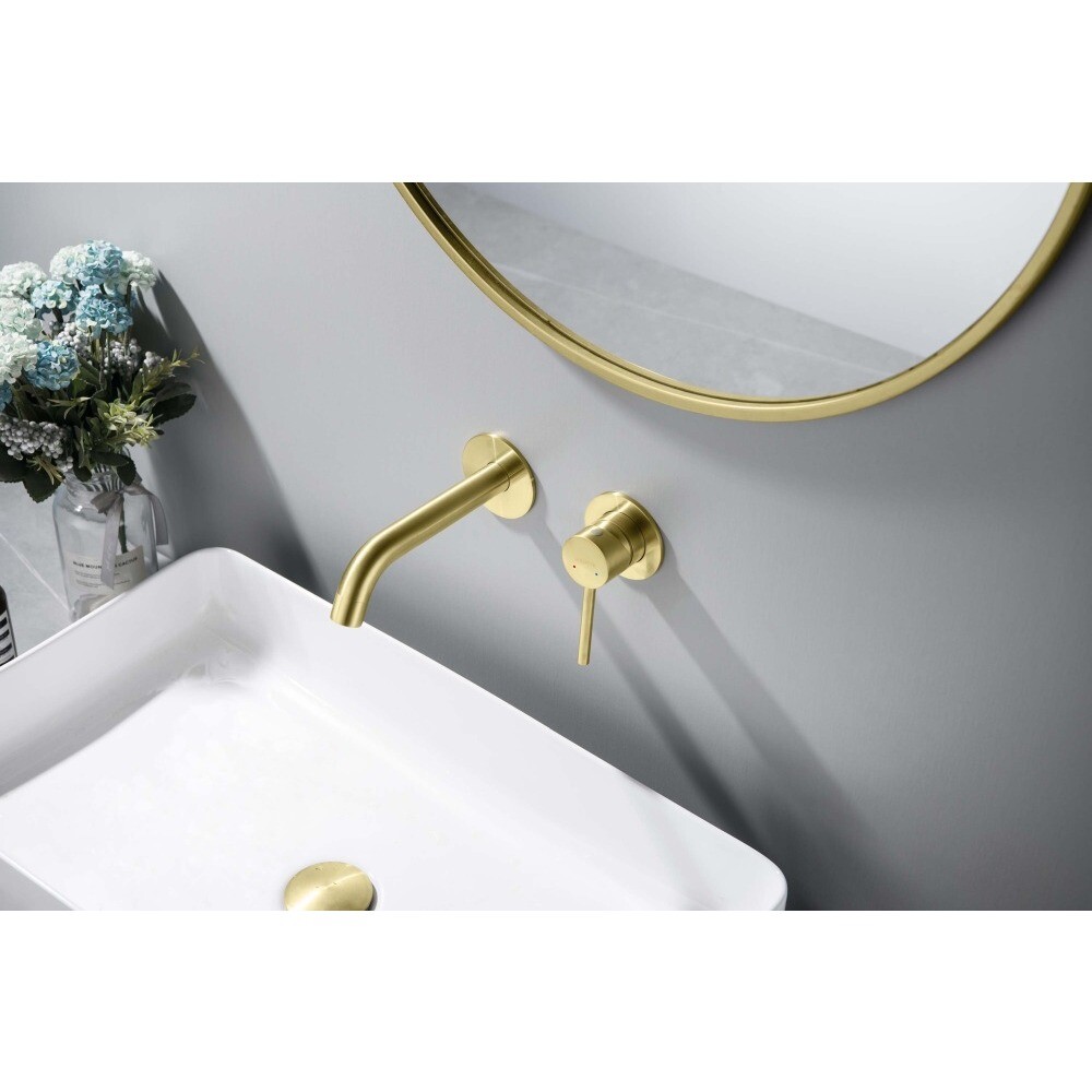 Смеситель для раковины встраиваемый золотой Aquatek "Европа" AQ1313BG - изображение 7