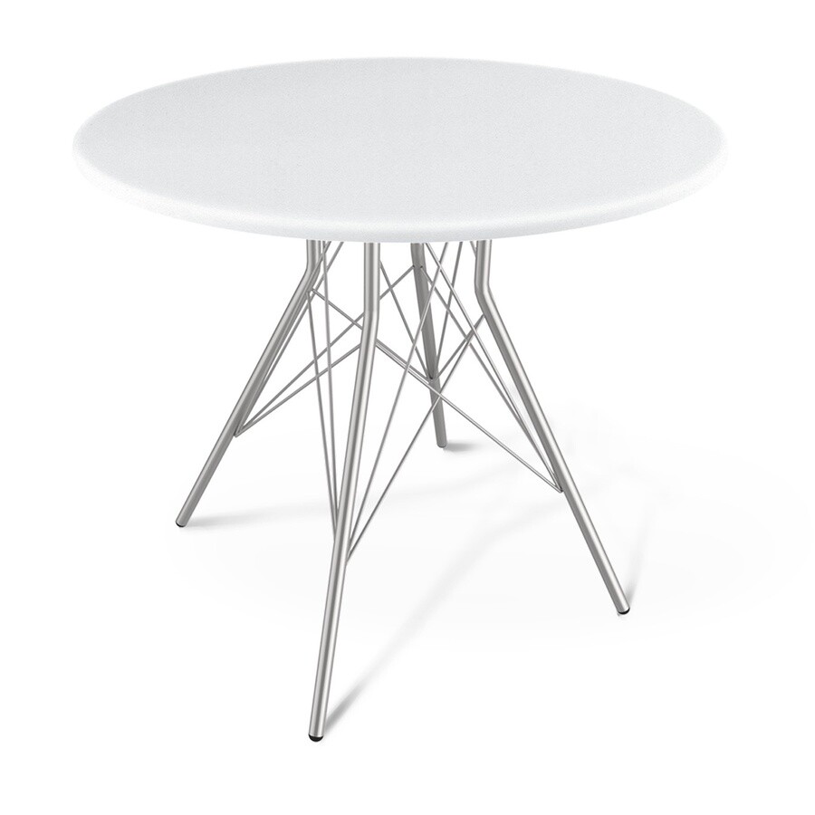 Обеденный стол круглый белый 80 см TU2-1