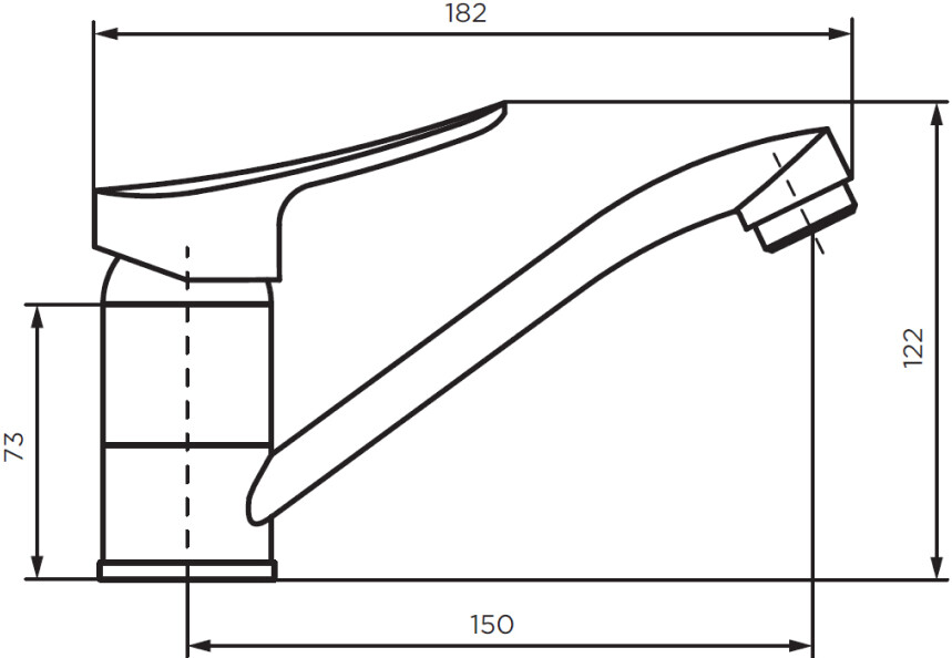 Смеситель для раковины однорычажный хром Diwo "Новгород" DW-NOV-27-000 - изображение 4