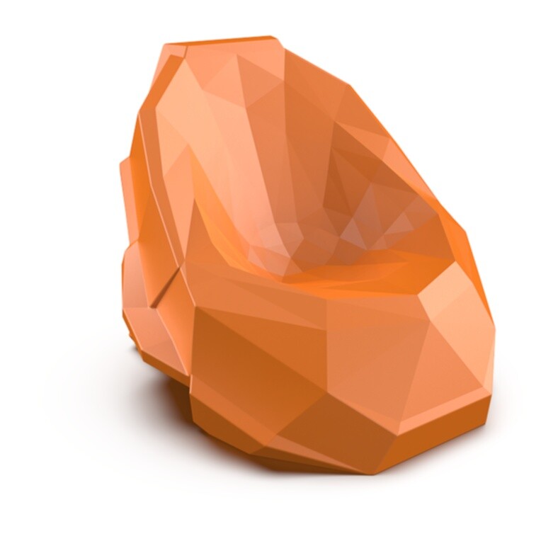 Кресло пластиковое оранжевое  Skull Orange