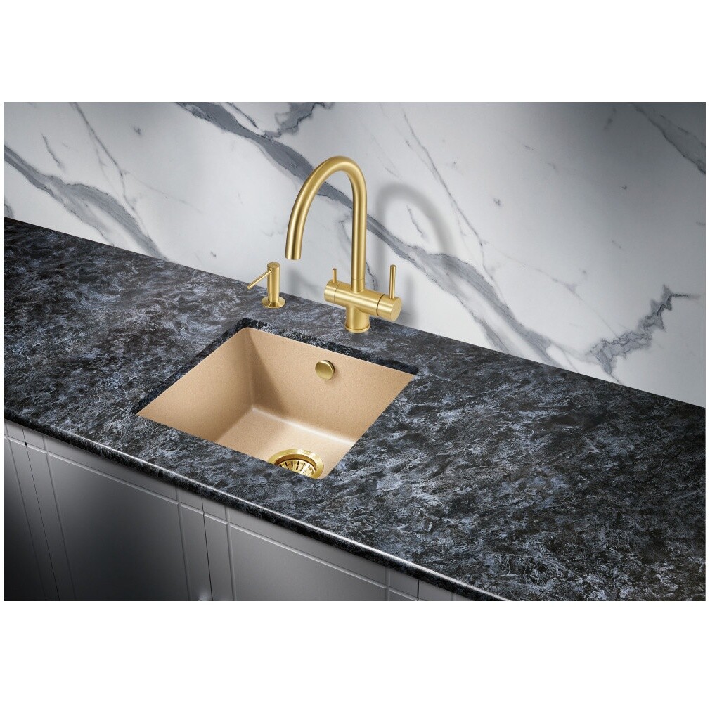 Мойка кухонная бежевая Milacio Leon 45 Cuarzo MC.77094 - изображение 5