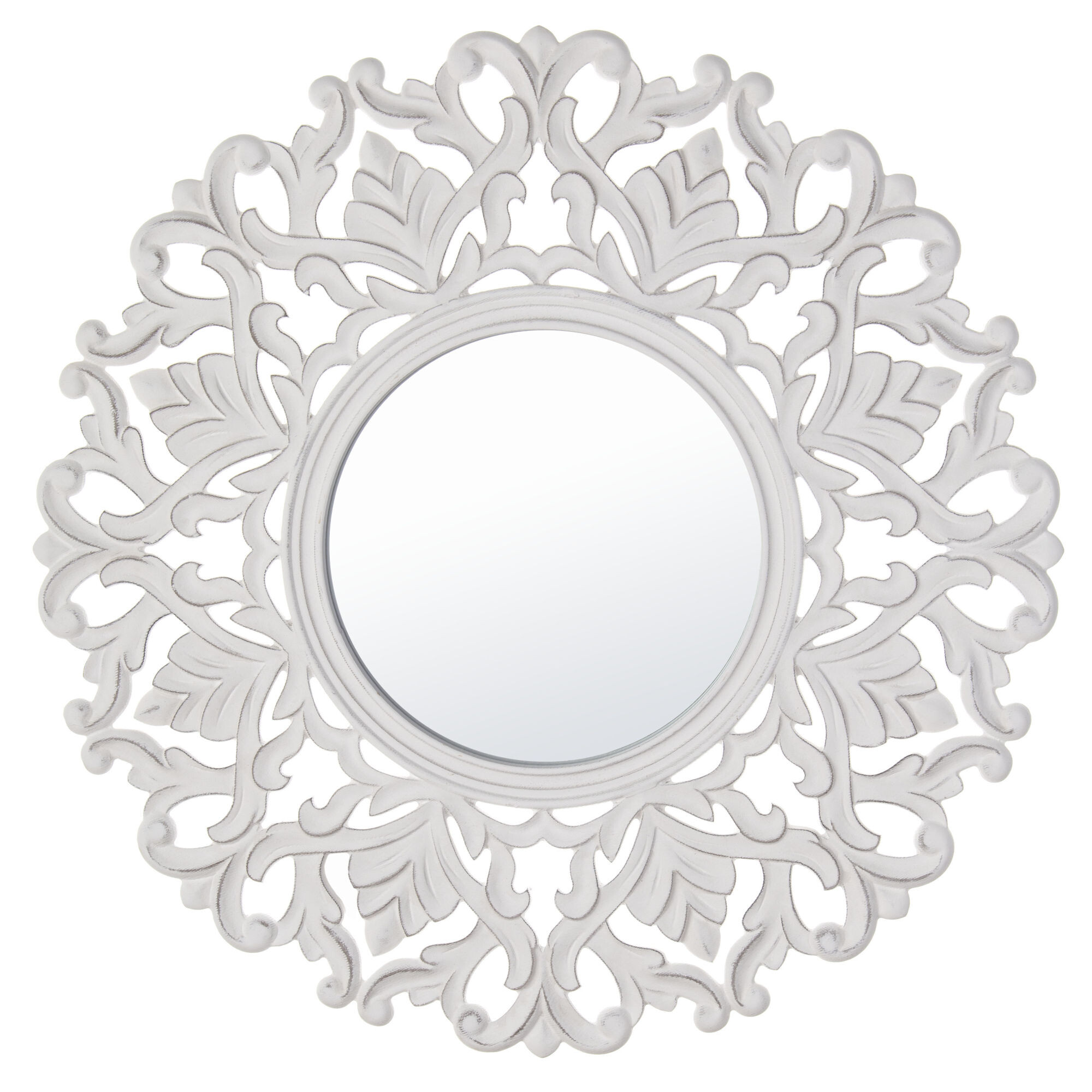 Зеркало настенное белое 60 см 85078