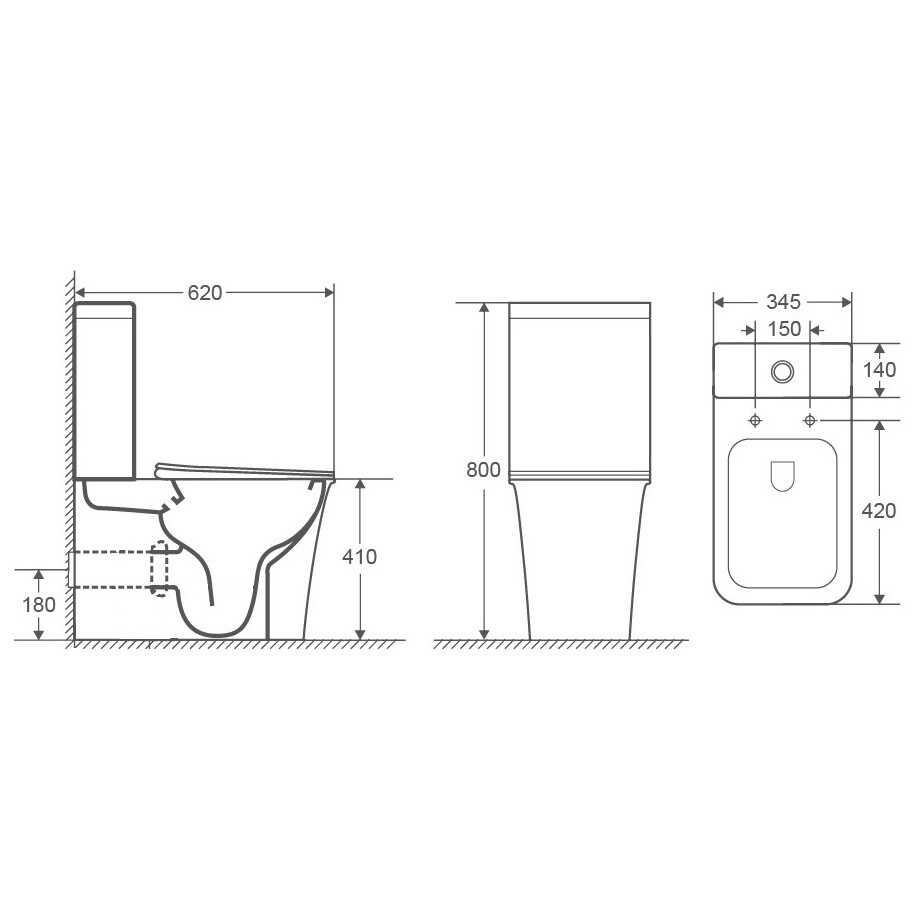 Унитаз напольный безободковый с сидениьем белый Cerutti SPA Arno CT7838 - изображение 8
