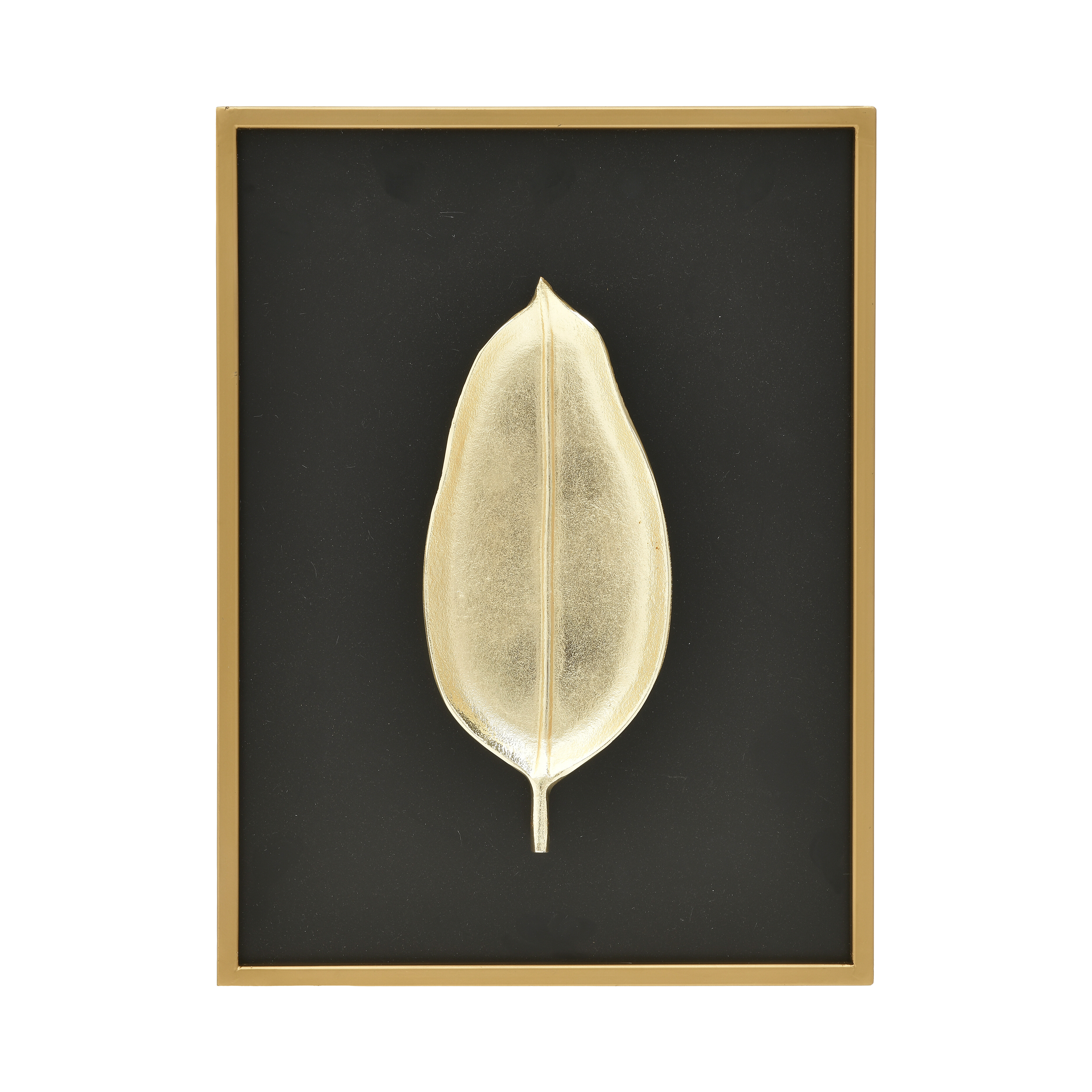 Панно настенное металлическое черное, золото leaf