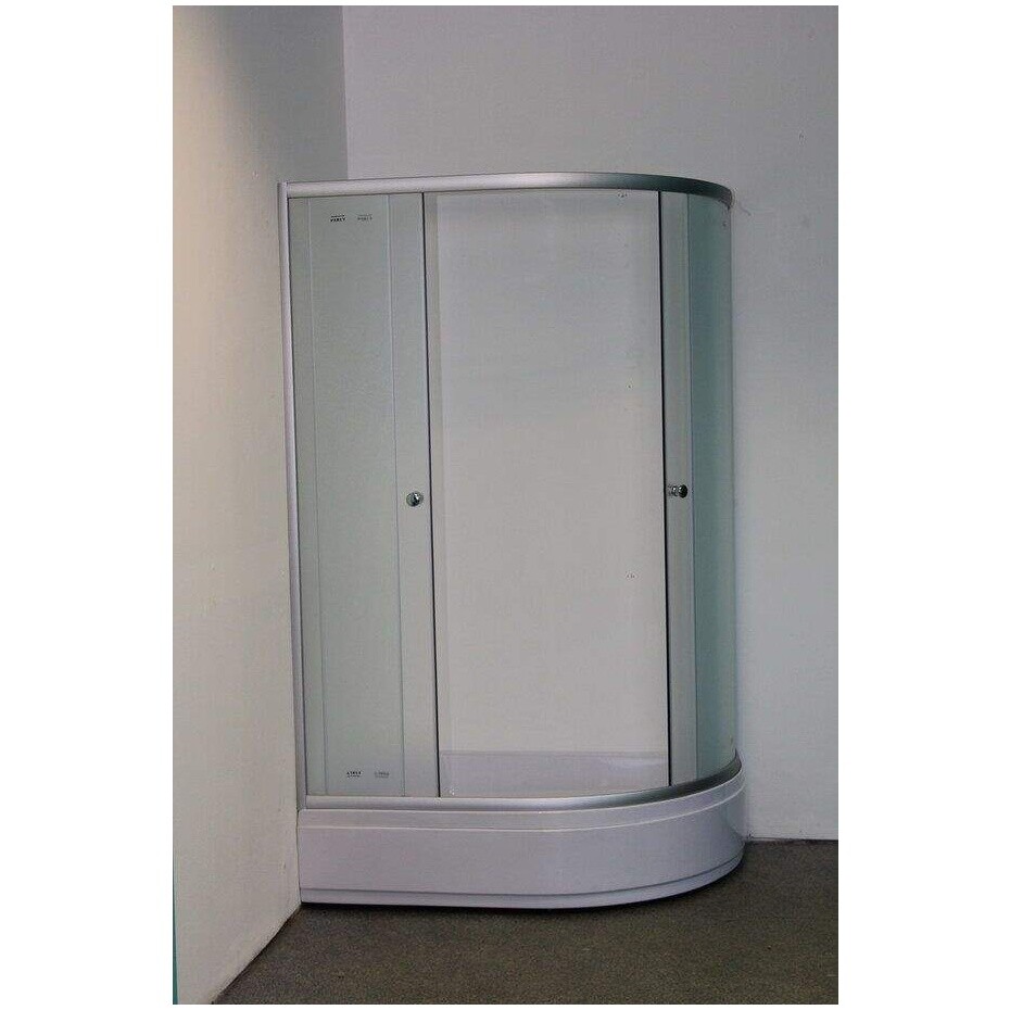 Душевой уголок ассиметричный левый со средним поддоном 80х120 см хром Parly ZFM1201L - изображение 5