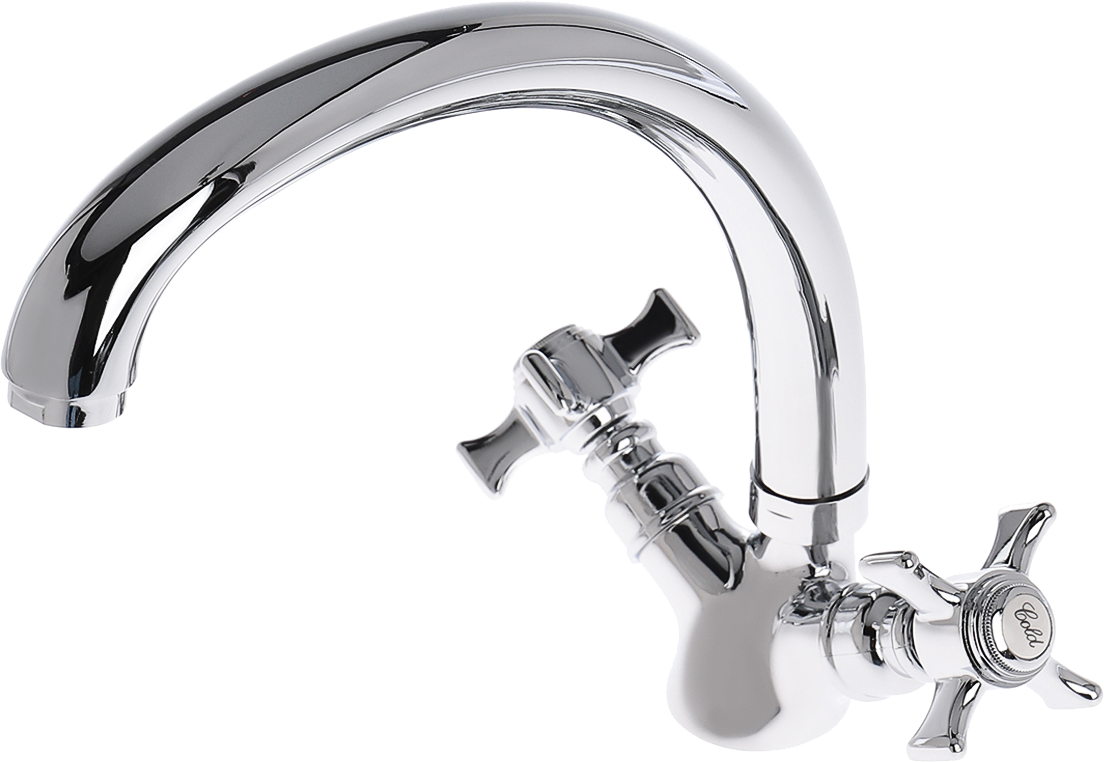 Смеситель для кухни двухвентильный хром Domaci "Равенна" D1700200 - изображение 4