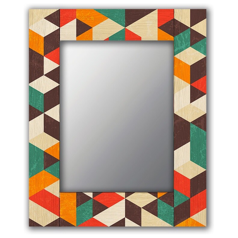 Зеркало настенное квадратное 60х60 см бежево-коричневое &quot;Брандо&quot;