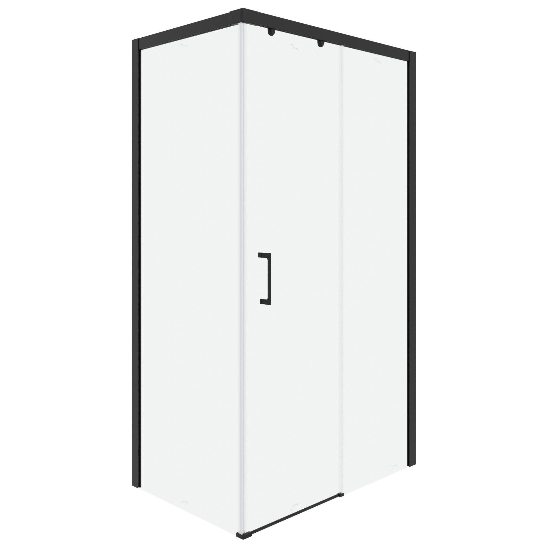 Душевой уголок прямоугольный правый 80x110 см черный Cerutti SPA Vito 110B-R