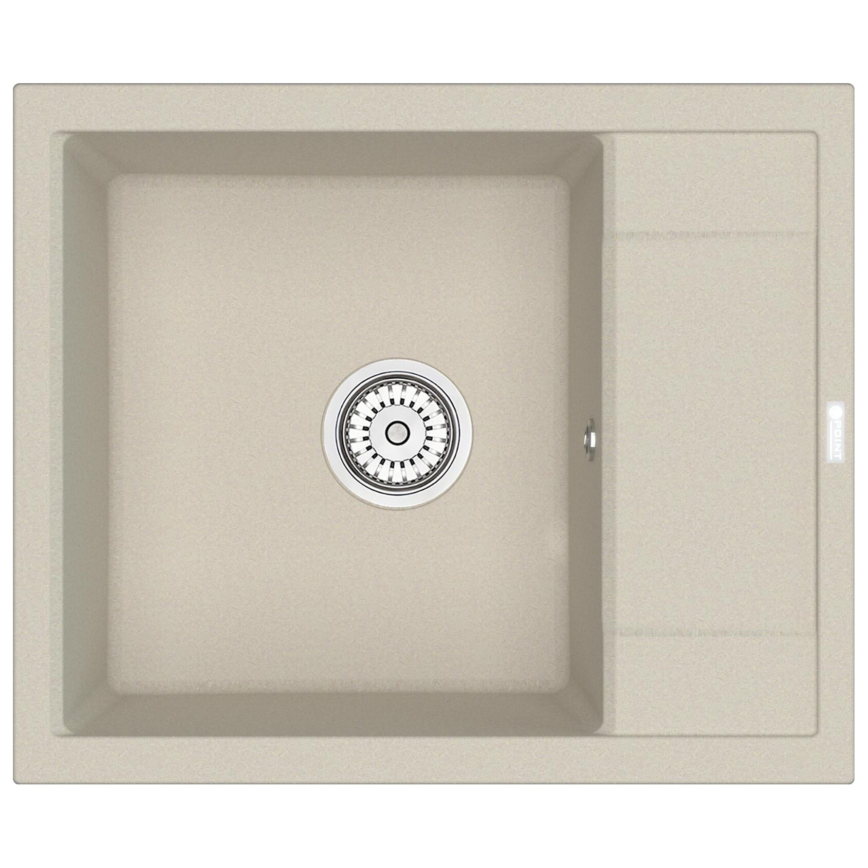 Мойка кухонная кварцевая прямоугольная бежевая Point &quot;Римо 60&quot; PN3010BG