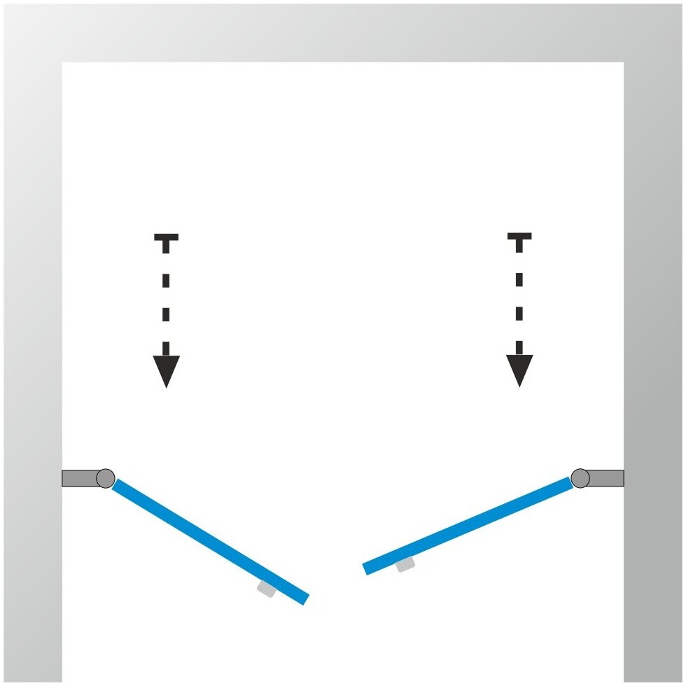 Душевая дверь распашная стеклянная 185х90 см хром "Дабл" Triton Щ0000036861 - изображение 7