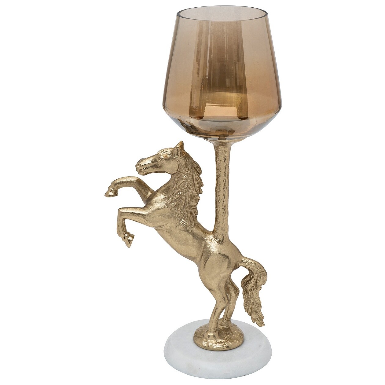 Подсвечник декоративный 39 см золото Horse