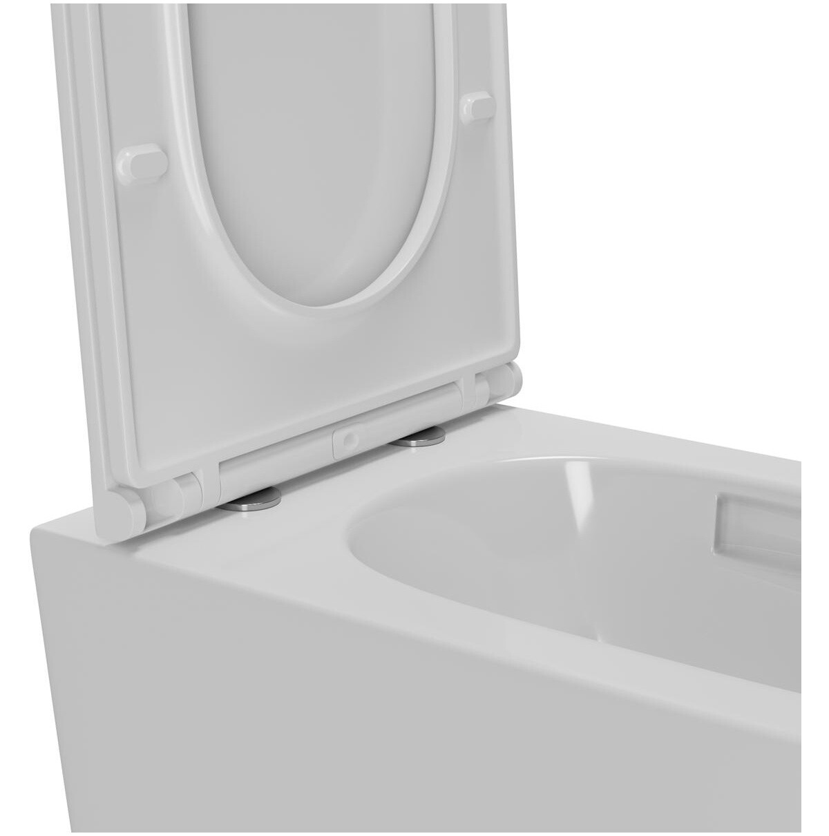 Унитаз подвесной безободковый с сиденьем микролифт белый Point "Меркурий" PN41831 - изображение 6