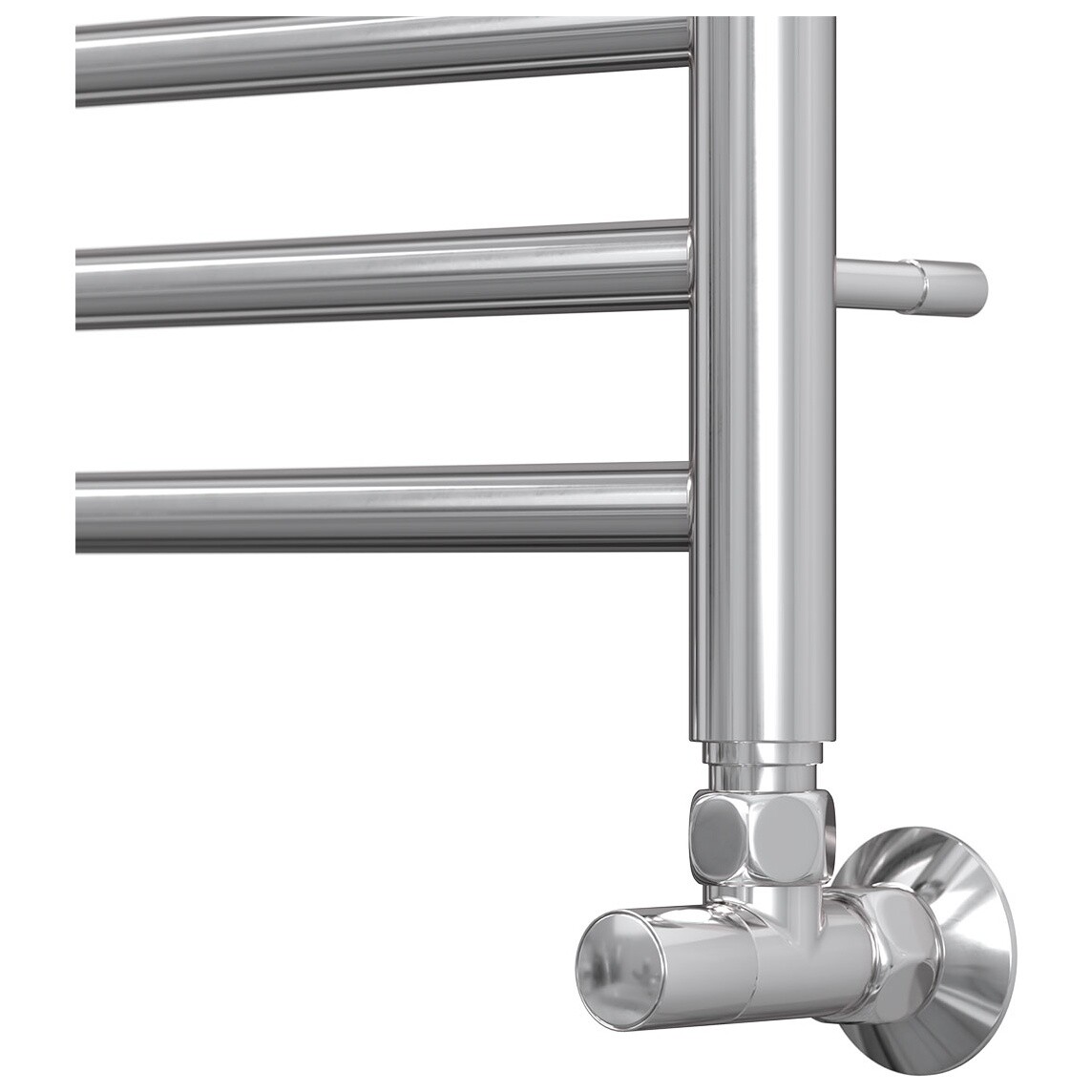 Полотенцесушитель водяной 50х100 см с полкой хром Point "Аврора премиум" PN10150SP П14 - изображение 4