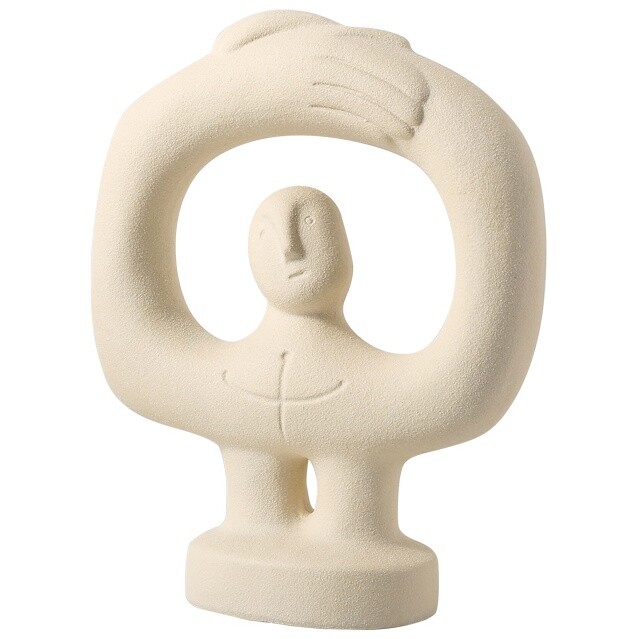 Статуэтка настольная керамическая песочная Hug posture ornament