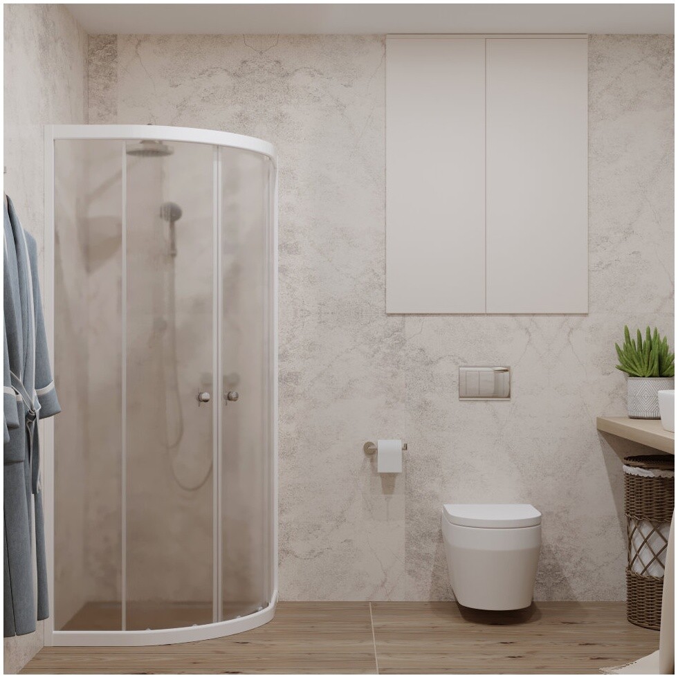 Душевой уголок 100х100 см белый Triton "Ультра" Щ0000064832 - изображение 4