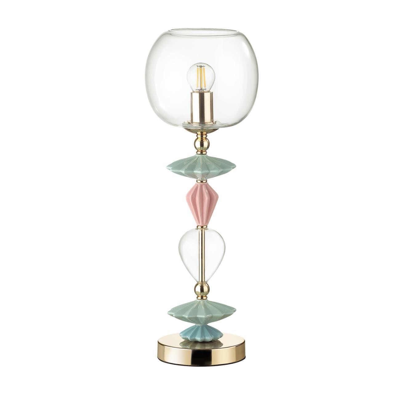 Лампа настольная со стеклянным плафоном золото Bizet 4855/1T
