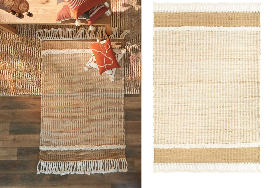 Carpet from jute and wool