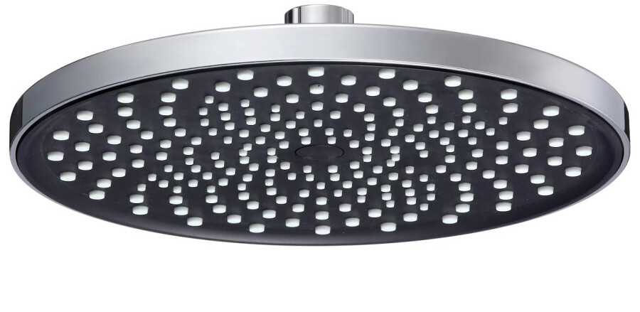 Лейка для верхнего душа круглая 23 см черая, хром D-Lin D61076