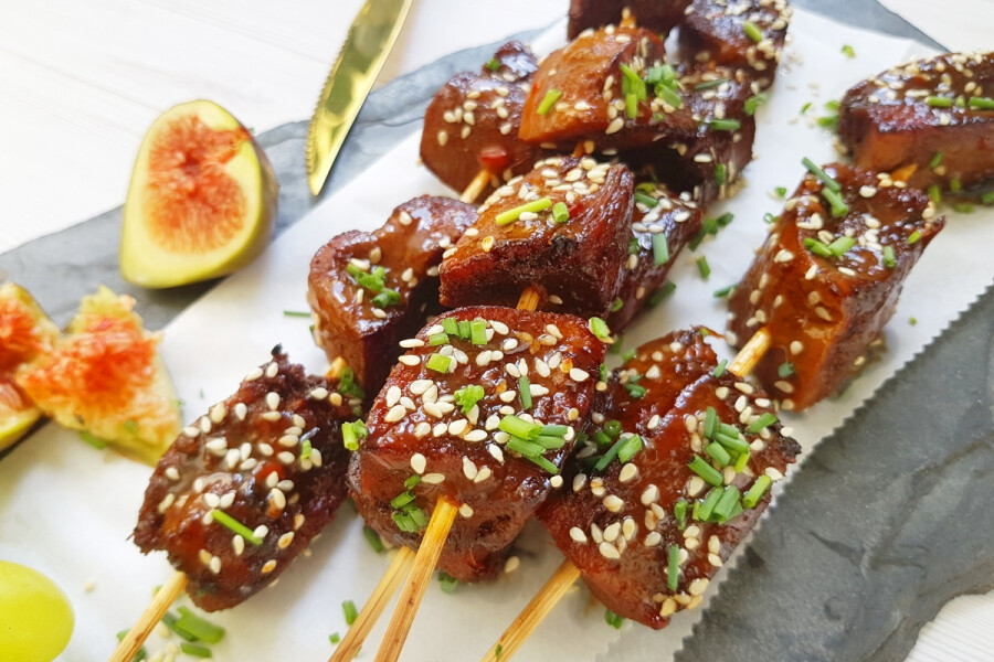 Шашлык с кунжутом
