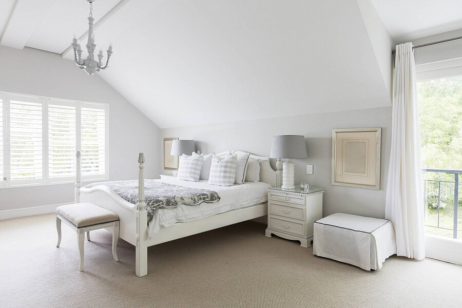 Белая спальня - Интерьеры Белоснежной Спальни - + Фото и Идей Дизайн в светлых тонах Portes