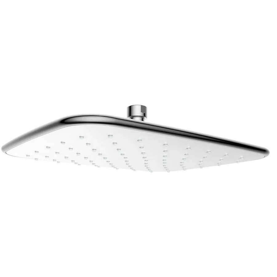 Лейка для верхнего душа прямоугольная 26 см белая, хром Lemark LM8133C