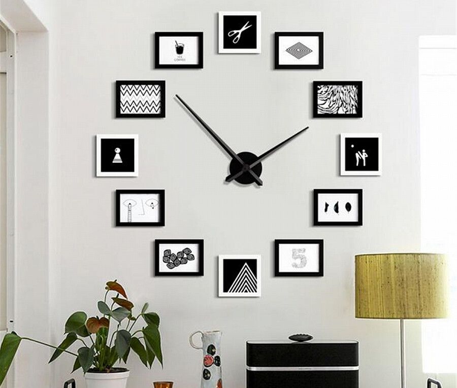 Дизайнерские настенные часы есть разных форм: