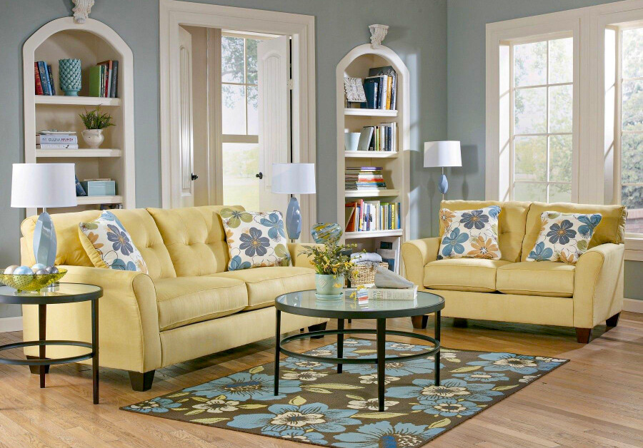 Желтый диван в интерьере: выбираем для гостиной, спальни, детской