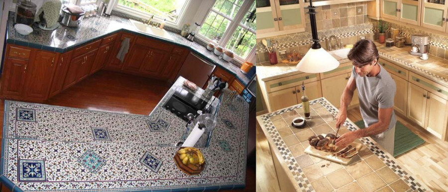 Керамическая плитка - идеальное покрытие для мебели, столешниц и кухонных островов.