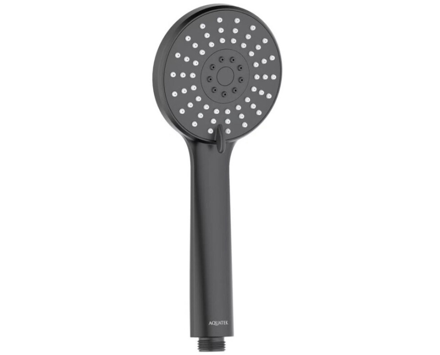 Лейка для ручного душа круглая 10 см черная Aquatek "Бетта" AQ2009MB
