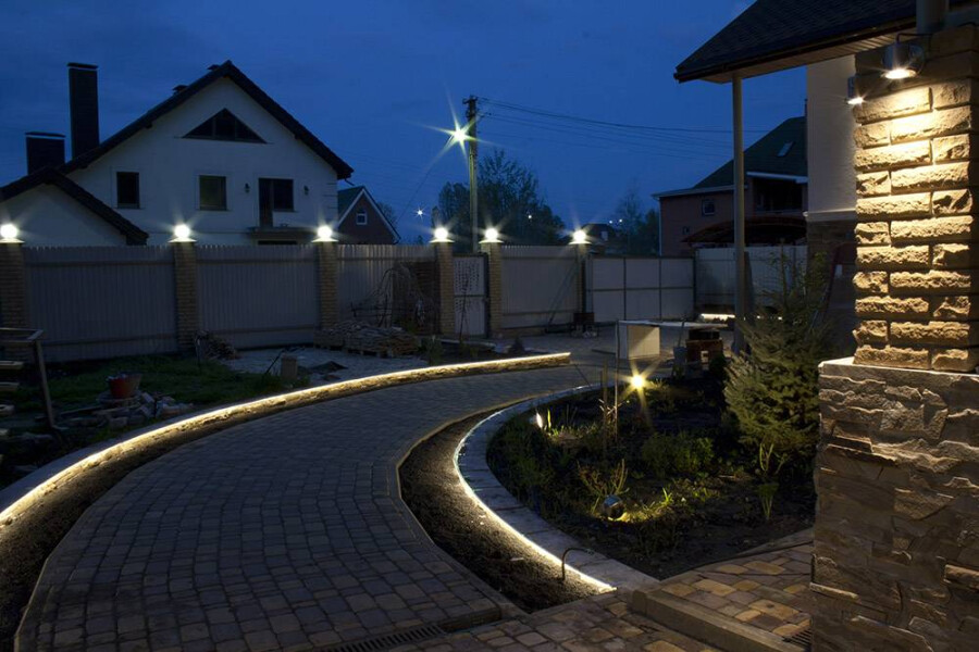 Освещение в саду – 100 идей освещения участка
