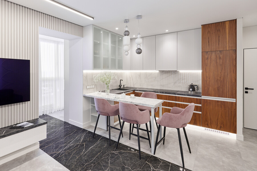 View of the kitchen
