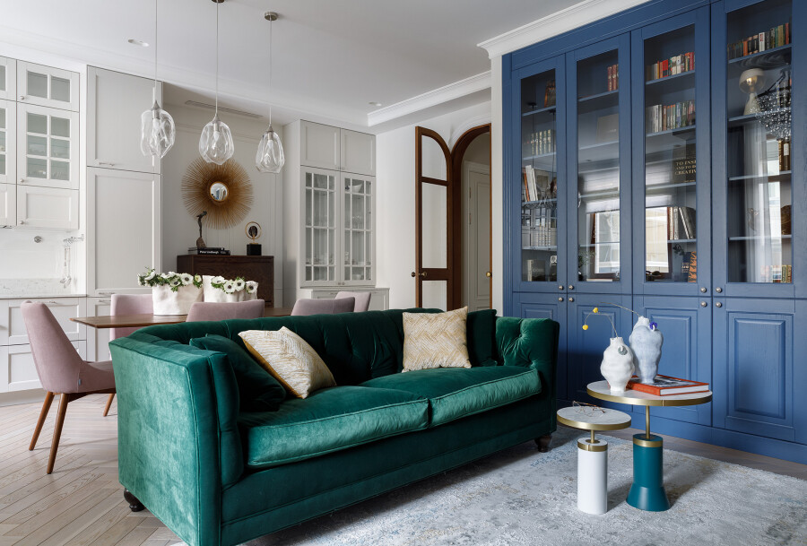 Дизайн мебели и свет синего цвета: фото лучших интерьеров на INMYROOM