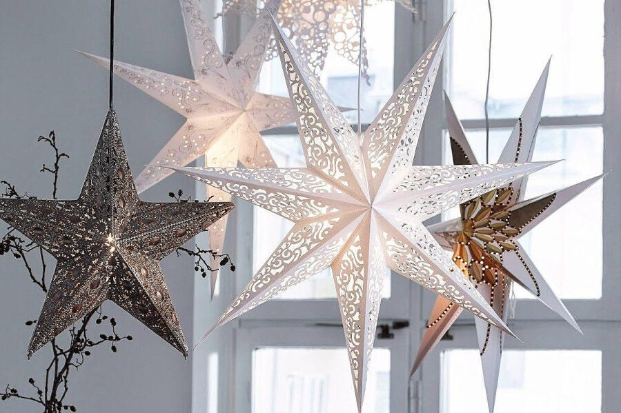 Новогодние светящиеся украшения Звезды - купить в интернет-магазине manikyrsha.ru