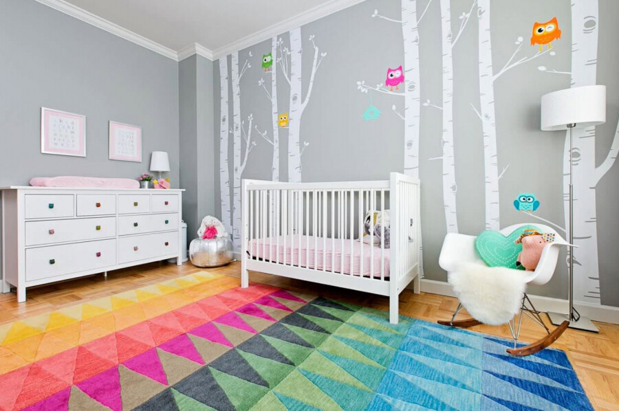 Дизайн спальни для новорожденного: мебель, декор, сценарии освещения