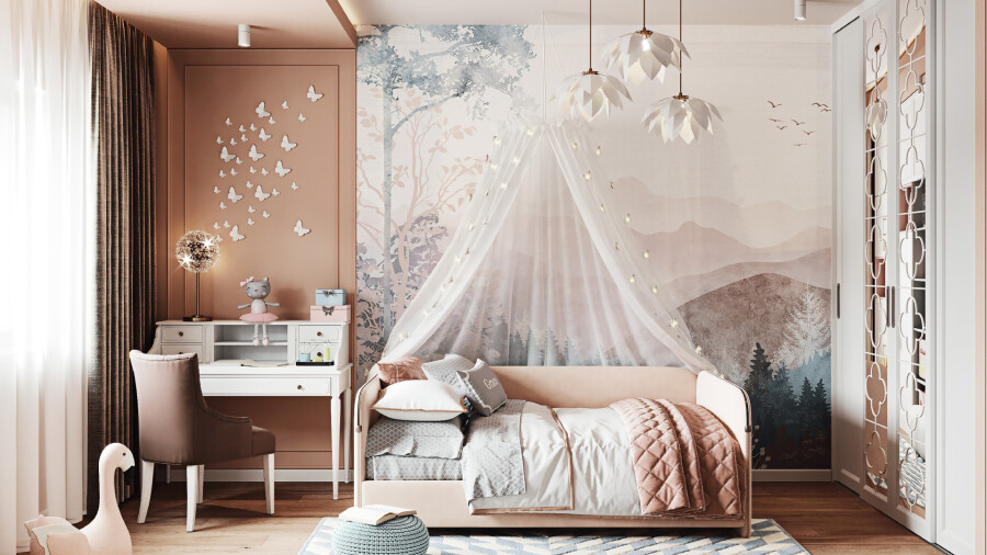 Кофейные оттенки в детской