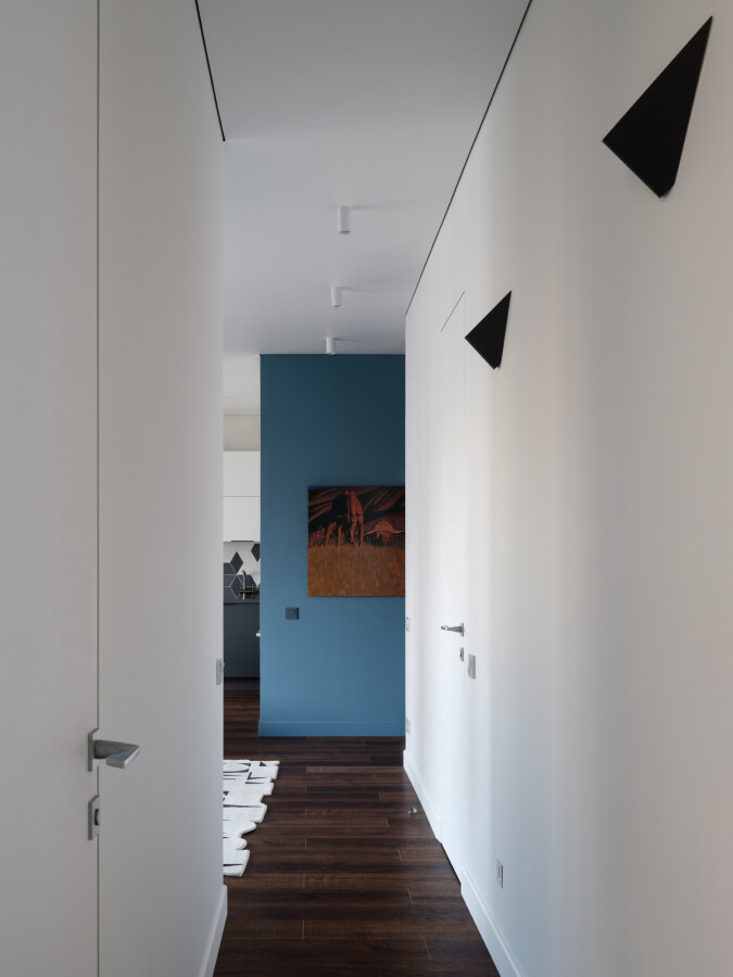 Saturated blue wall