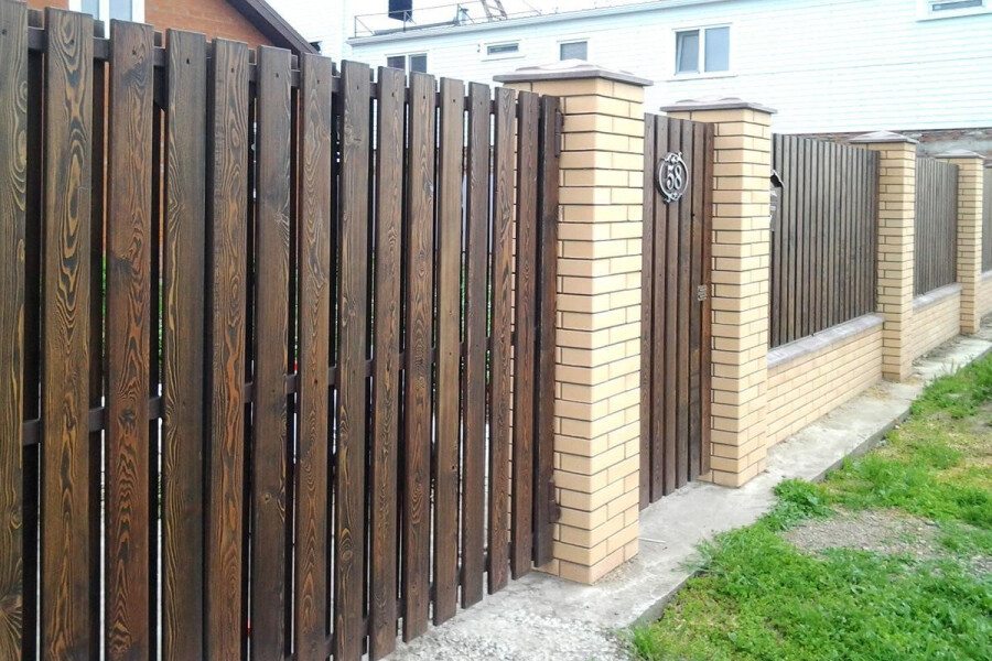 Деревянный забор тип «Решетка»