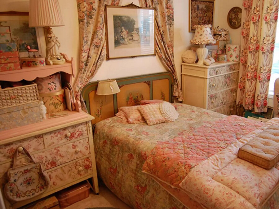 Спальня в стиле шебби шик – романтика в светлых тонах
