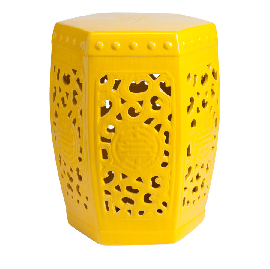 Табурет круглый керамический желтый Design Stool Yellow