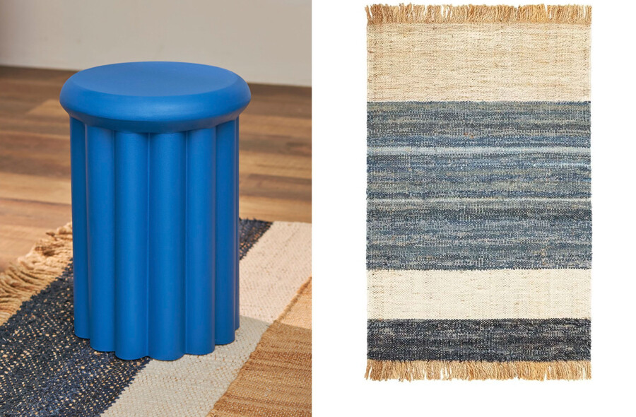 June carpet, denim and wool