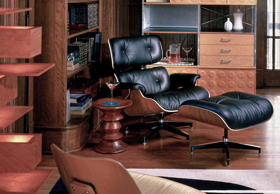 Дизайнерское кресло Eames Lounge Chair в интерьере