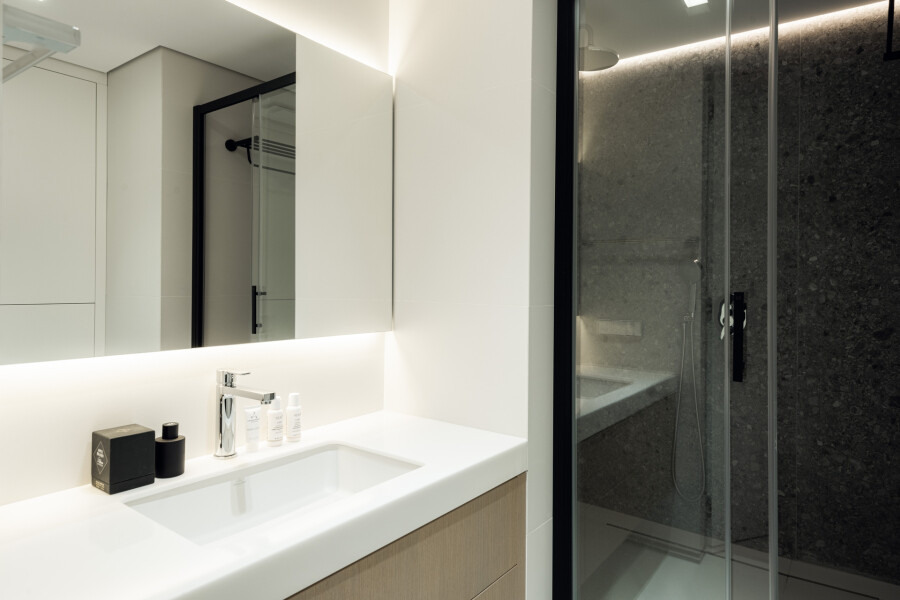 Shower in the bathroom