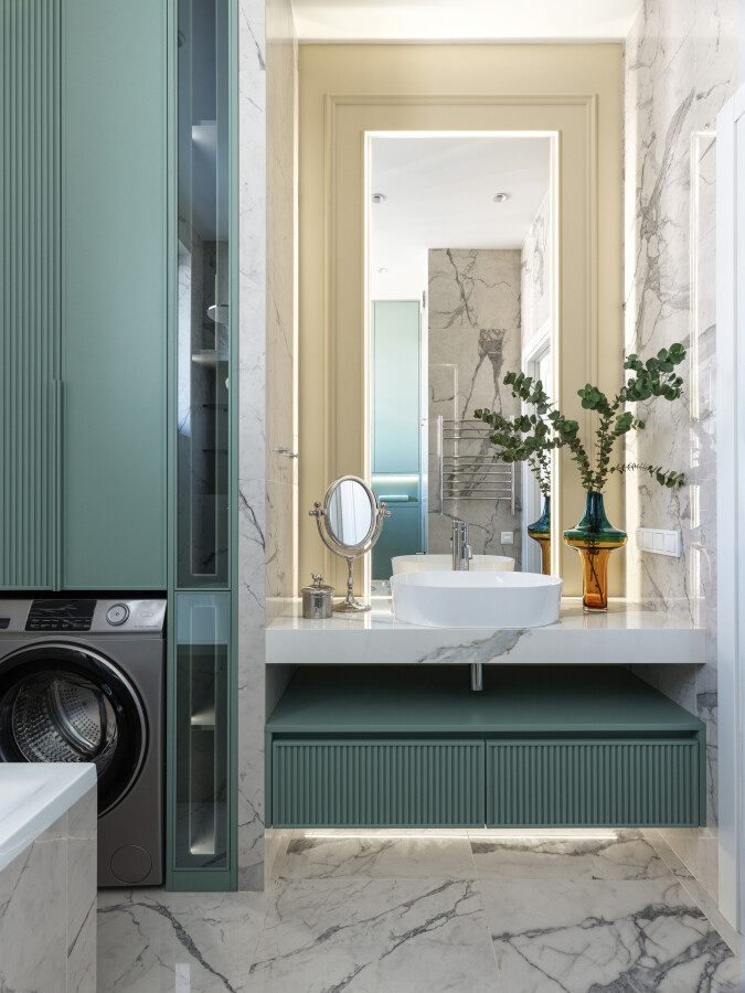Mint shades in the bathroom